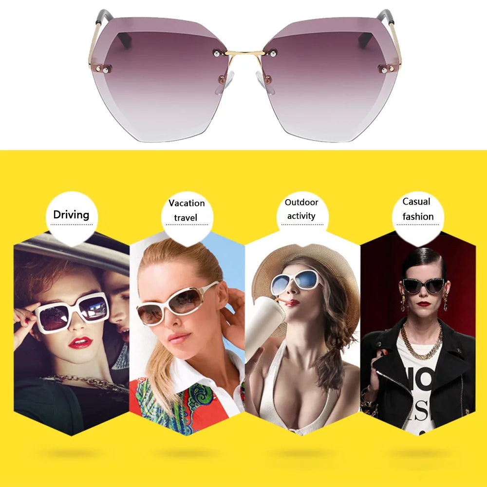 Oversized Sunglasses for Women Trendy Fashion Polarized UV400 Ladies Shadesb