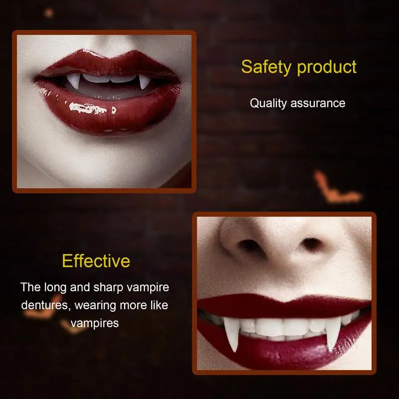 Halloween Fake Teeth Cosplay Vampire Fangs Retractable Teeth Dress Costume Tooth Gift Vampire Teeth Party Decoration