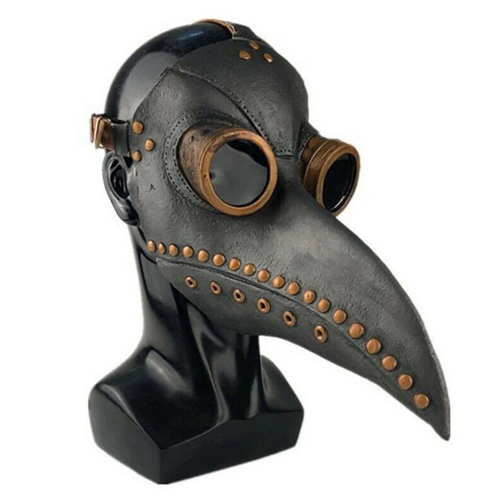 Plague Doctor Costume Bird Long Nose Beak PU Leather Steampunk Beak Party Costume Props Supplies