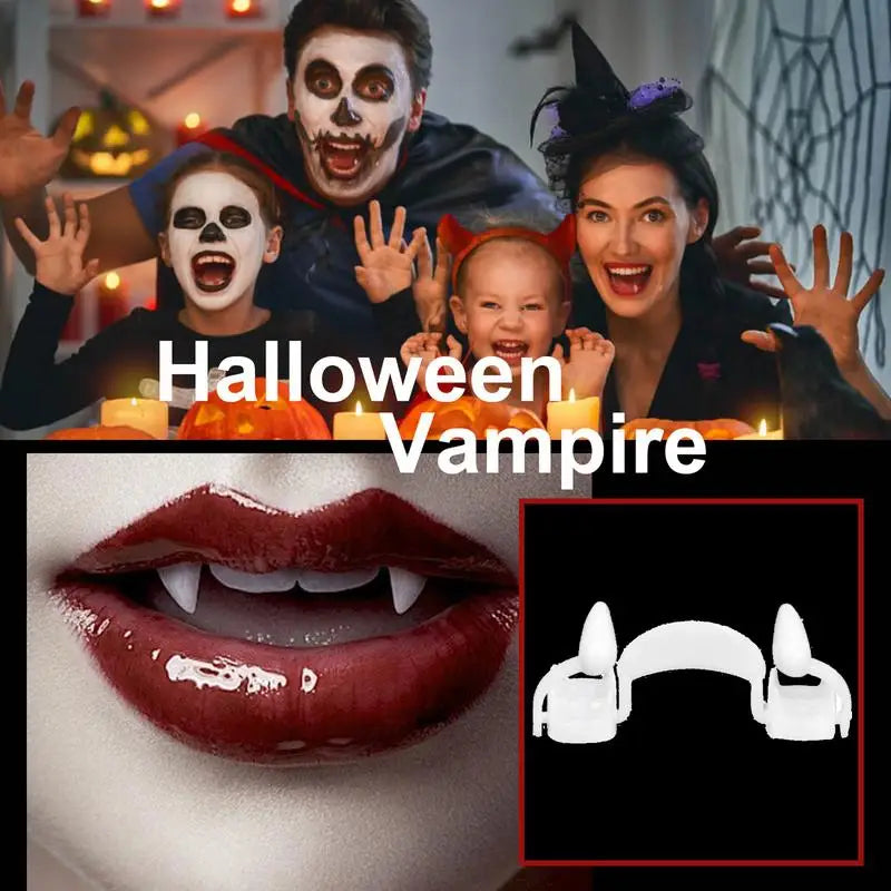 Halloween Fake Teeth Cosplay Vampire Fangs Retractable Teeth Dress Costume Tooth Gift Vampire Teeth Party Decoration