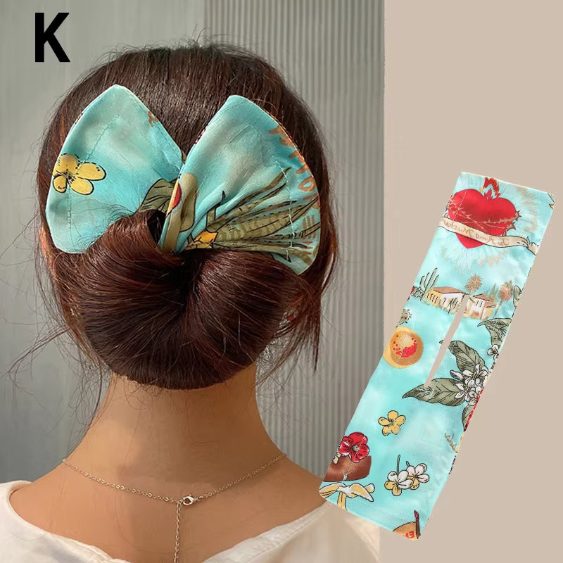 Fashion Magic Twist Clip Lazy Headband Hair Braider Curler Bow Barrette Elegant Donut Bun Maker Tool Scrunchies Hair Accessories