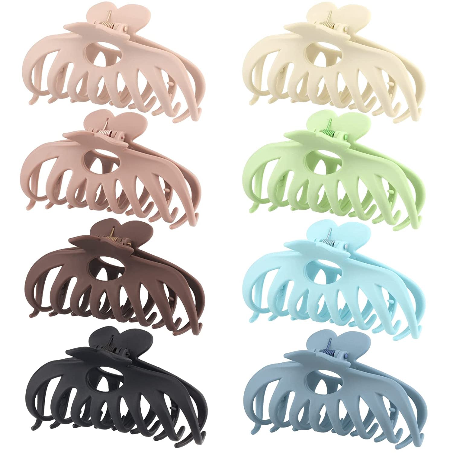 Pack De 8 Clips Garras De 4.3" Para Cabello Grueso Fino Rizado Mujer Grandes